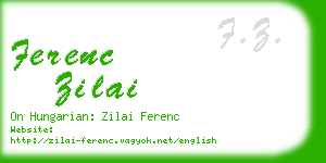 ferenc zilai business card